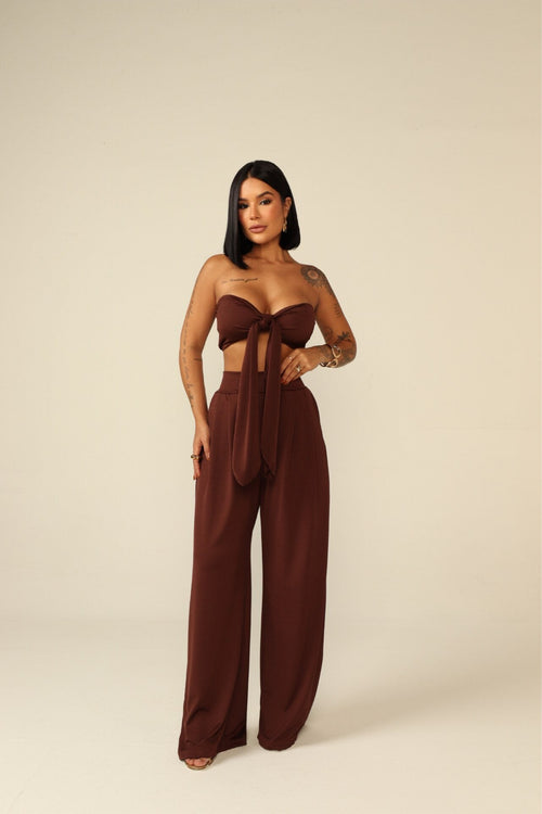 Morena Brazil - Conjunto Pantalona Cropped Multiforme Aline