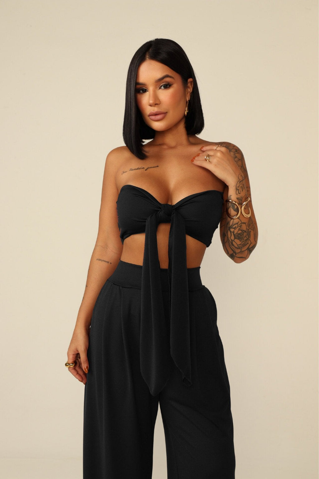 Morena Brazil - Conjunto Pantalona Cropped Multiforme Aline